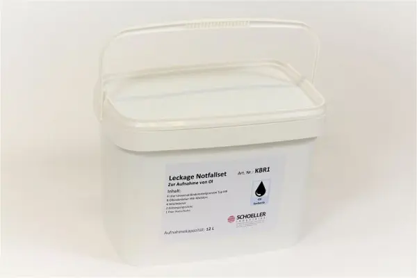 Schoeller Öl-Notfallset Tragbare Notfallbox mit Handhabung blau Aufnahme 300 Liter KBR1