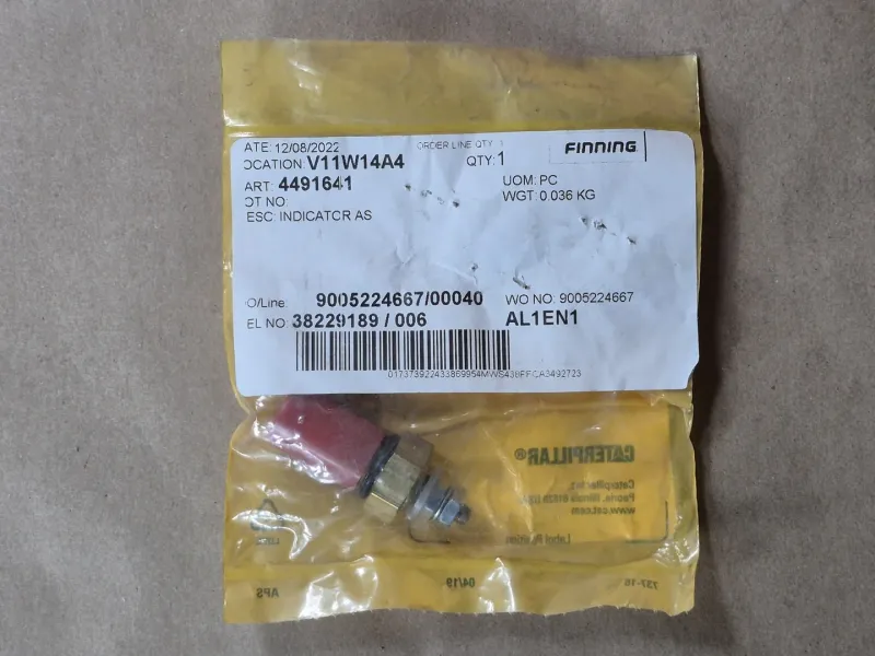 Indicator Assembly (Hydraulic Oil Filter) 449-1641 mit Bypass-Ventil