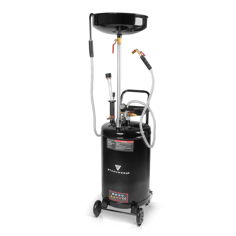 STAHLWERK oil extractor OD-70 ST 70 l capacity | Mobile oil collector and waste oil truck | Oil collection trolley oil sep...