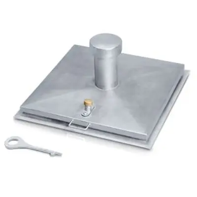 Starterbatterie- ZARGES - Brunnenabdeckung, B 1.000xT 800mm, Edelstahl V2A (1.4301), EPDM-Dichtung