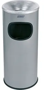 Orgavente Ascher-Abfallkombination 30L silber grau HxØ 660x250 mm AT-2030-SIL