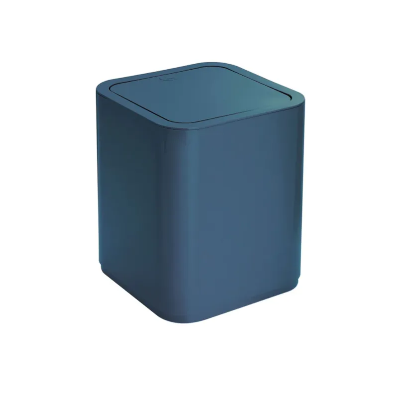 Abfallbehälter 8 lt zum Aufstellen Gedy Serie Seventy - Petrolblau Easy Clean durch abnehmbaren Behälter