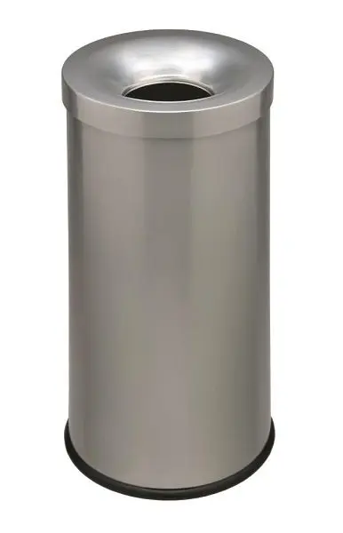 Orgavente COCORITO Schutzs-Abfallbehälter aus pulverbeschichteter Stahl Farbe Silber H x Ø 585x335 mm 50L 772052