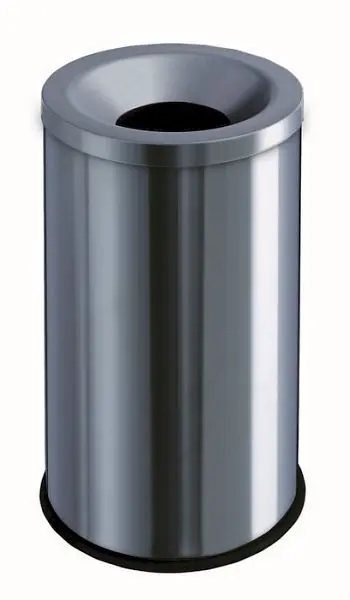 Orgavente GRISU Schutzs-Abfallbehälter aus Edelstahl gebürstet H x Ø 585x335 mm 50L 770010