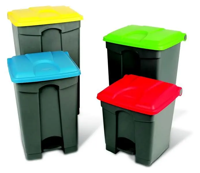 Orgavente Treteimer-zweifarbig aus PP antrazit/rot HxBxT 673x495x412 mm 70 Liter SO-1270-GRED