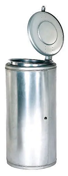 Renner Abfallsammler 120 L mit Tür vorne abschließbar Breite 470 mm x Tiefe 535 mm x Höhe 990 mm feuerverzinkt 8039-00
