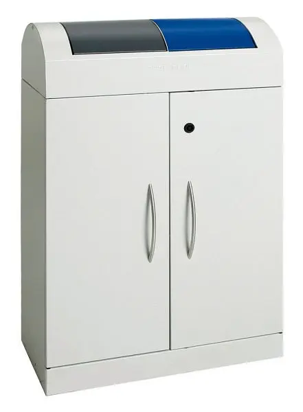 stumpf Abfalltrennung TD 2 RAL 7035/RAL 7016 RAL 5010 verzinkter Innenbehälter 2x45 Liter 5603007