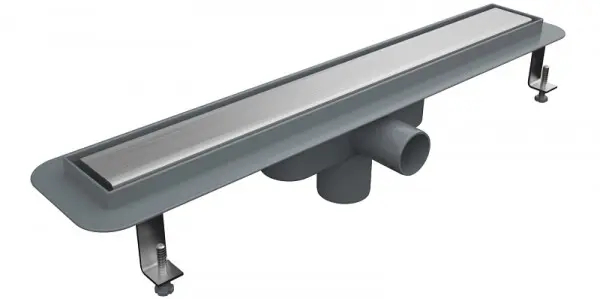 MERT Duschrinne Linear mit Edelstahlrost (304) 600 mm gebürstet DU-PLD-60