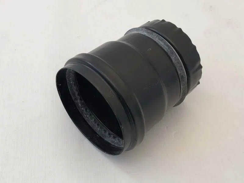 Adapter von Abgasstutzen auf Pelletofenrohr 100mm für Pelletofen 76mm Durchmesser