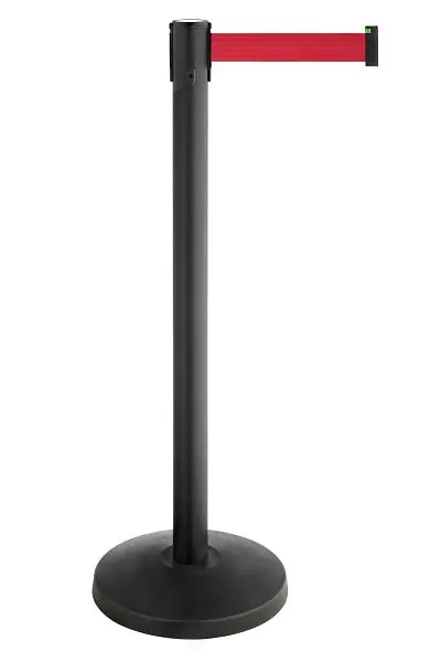 ALLROUNDLINE Absperrpfosten mit Gurt Pfosten: rot / Gurt: rot ALA-10-3.0-0010