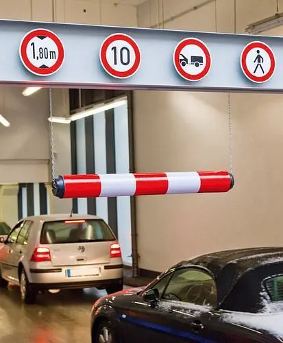 DENIOS Höhenbegrenzer reflektierend rot/weiß inkl. Aufhängung 271666