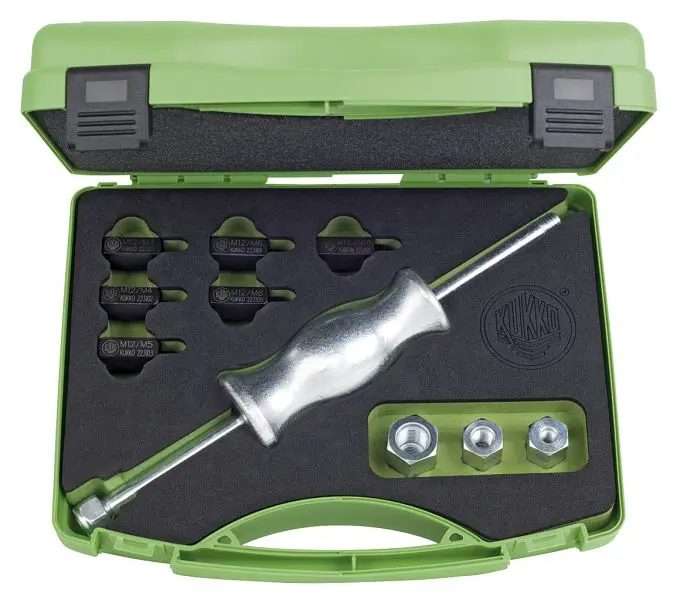 Kukko Gleithammersatz im Koffer Gewindeadapter: IG: M12 - AG: M3; M4; M5; M6; M8; M10 KS-22-01