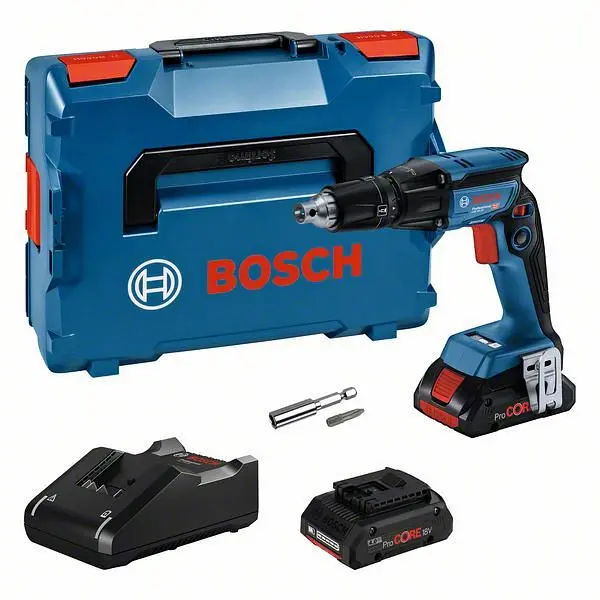 Bosch Akku-Trockenbauschrauber GTB 18V-45 2 x Akku ProCORE18V 4.0Ah Ladegerät und L-BOXX 06019K7002