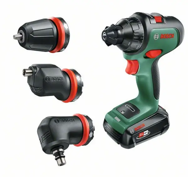 Bosch Akku-Zweigang-Bohrschrauber AdvancedDrill 18: 1 Stück Akku Winkel-/Exzenteraufsatz 06039B5007