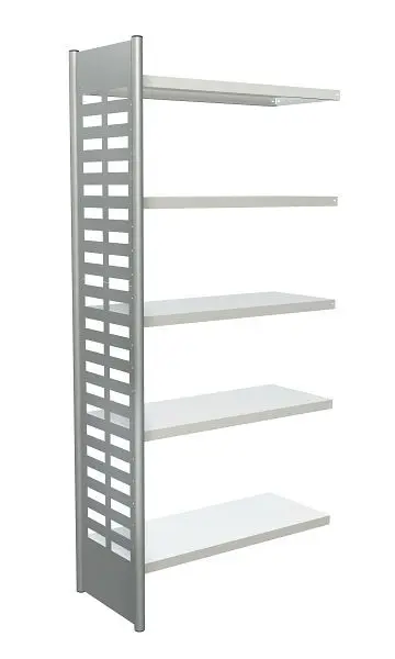 Kerkmann Gestaltung-Regal M2 B 1000 x T 400 x H 2200 mm alusilber/lichtgrau 51583011