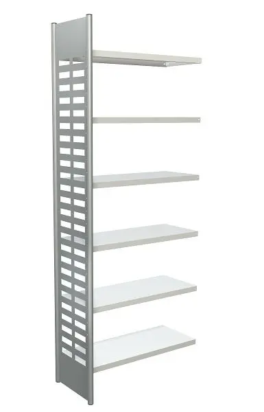 Kerkmann Gestaltung-Regal M2 B 1000 x T 400 x H 2600 mm alusilber/lichtgrau 51585811