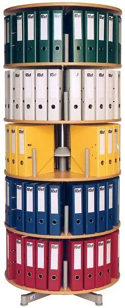 reef Ordnersäule 5 Etagen einzeln drehbar Buche RE081BB5