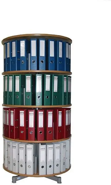 reef Ordnersäule 4 Etagen einzeln drehbar Buche RE081BB4