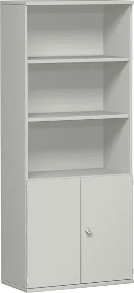 geramöbel Modulschrank 1.+2. Ordnerhöhe Holztür abschließbar 3.-5.Ordnerhöhe Regal 3 Dekor-Einlegeböden 800x425x1920...