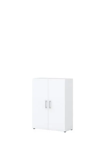 Röhr Aktenschrank B 80 cm x H 1072 cm x T 335 cm Korpus Weiß Front Weiß mit 2 Türen 3 Ordnerhöhen 859W331000