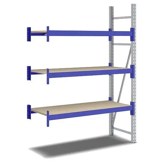 BITO Weitspannregal Set /F2 2000x600x1350 Anbaufeld 3 Ebenen Spanplatte RAL5010 U C0350-0004