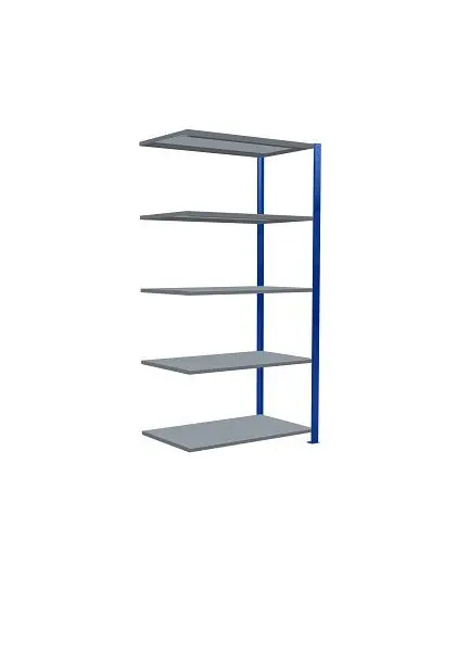 Schulte Anbauregal Steckregal MULTIplus150 2000 x 1000 x 600 mm 5 Fachböden Kreuzstrebe RAL 5010/verzinkt 12665-B