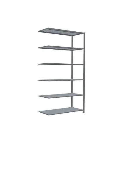 Schulte Anbauregal Steckregal MULTIplus250 2500 x 1300 x 600 mm 6 Fachböden Kreuzstrebe verzinkt 12966-130