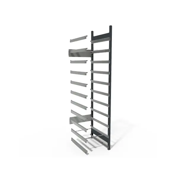 Tixit EURO-Behälterregal Anbauregal RAL 7016 anthrazitgrau 11 Behälter 400 x 300 x 170 156237