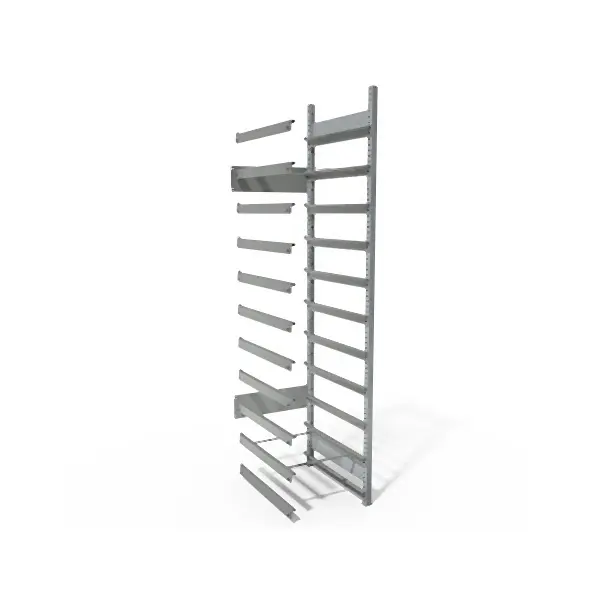 Tixit EURO-Behälterregal Anbauregal RAL 7035 lichtgrau 11 Behälter 400 x 300 x 170 156235