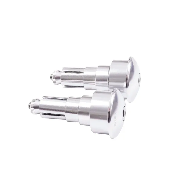 Adapter Rückspiegel Bar End Universell für Lenker Kabel von Ø 22 mm / 25 mm Silber