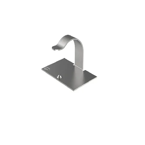 Cord Clip Silver Steel Kautschuk Adh MACC25--C (Pack 100)