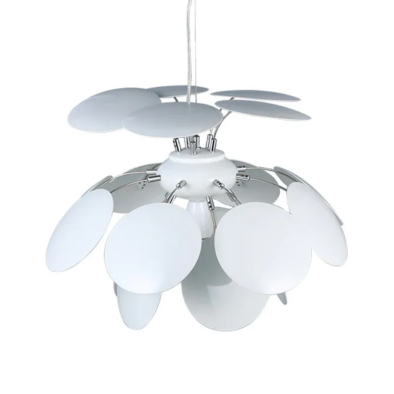 Moderne Tannenzapfen-Hängebeleuchtung, metallische 1-Kopf-19,5"/23,5" breite Restaurant-Pendelleuchte Weiß