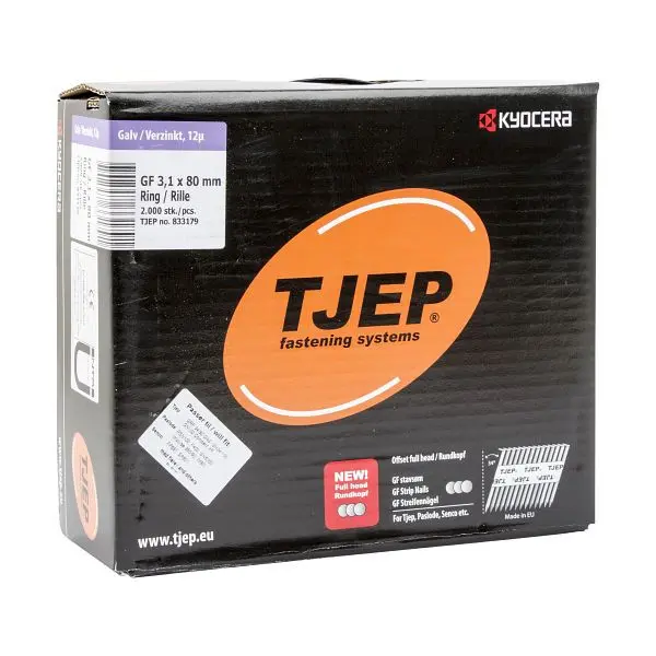 TJEP GF31/80 Rillennagel verzinkt Rundkopf Maxi-Box 2.000 Stück GF Nägel 833179