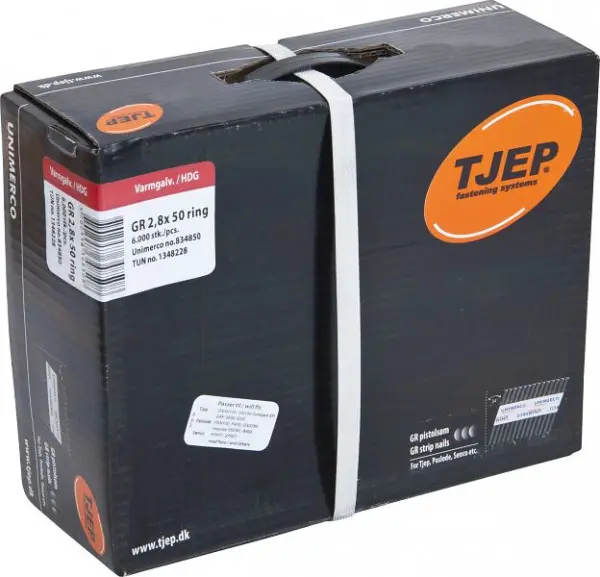 TJEP GR28/50 Rillennagel feuerverzinkt D-Kopf Jumbo-Box 6.000 Stück GR Nägel 834850