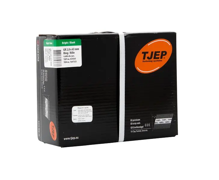 TJEP GR28/63 Rillennagel blank D-Kopf Jumbo-Box 4.600 Stück GR Nägel 834363