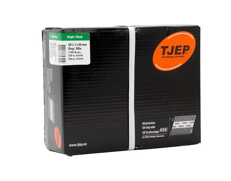 TJEP GR31/90 Rillennagel blank D-Kopf Jumbo-Box 3.000 Stück GR Nägel 834390