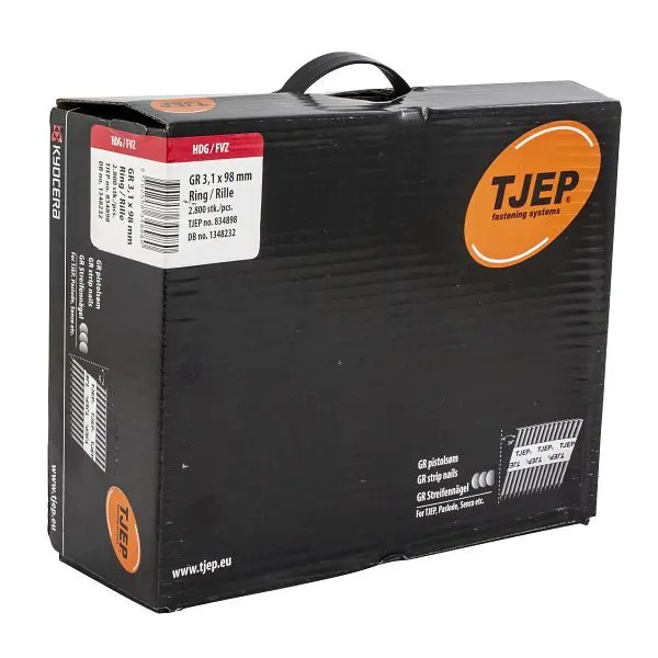 TJEP GR31/98 Rillennagel feuerverzinkt D-Kopf Jumbo-Box 2.800 Stück GR Nägel 834898