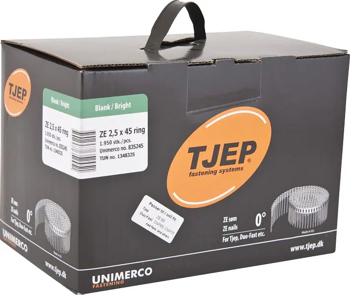 TJEP ZE25/45 Rillennagel blank Rundkopf Box 1.950 Stück ZE Nägel 835245