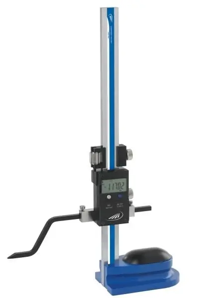 HELIOS PREISSER Digitaler Höhenreißer mit verschiebbarer Anreißnadel Messbereich 0 - 600 mm 349730