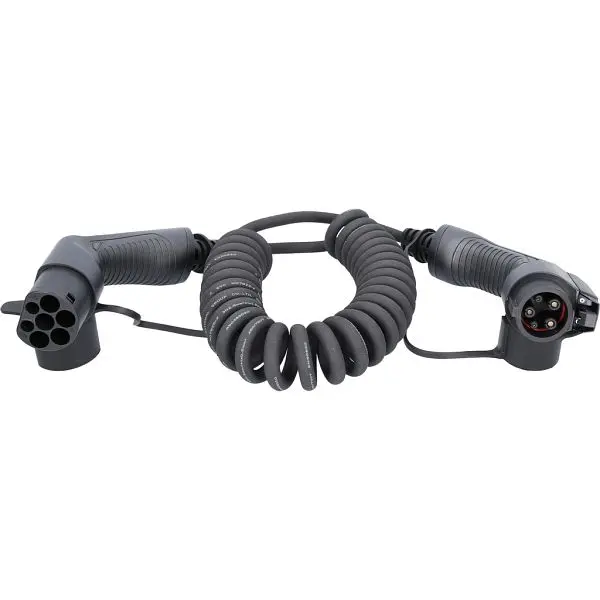 KS Tools Ladekabel spiral Typ 2 / Typ 1 37 kw 230 v 16 5 Meter 117.7310