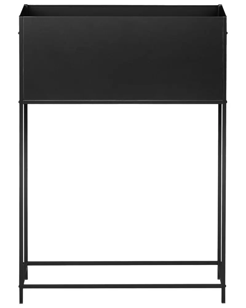 Blumentopf mit Beinen TAPIEN Metall 70 cm Schwarz | Frostsicher | UV-stabil