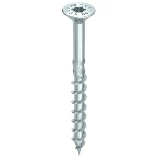 HECO TOPIX-plus 10,0 x 400, Senkkopf mit Frästaschen, Drive, Teilgewinde, verzinkt blau, A3K