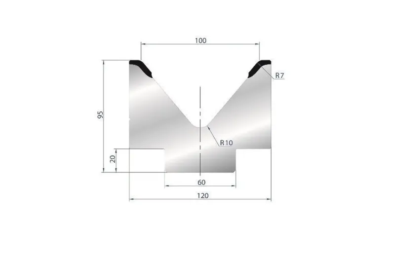 Part No. 2025 @ 835mm 80 Degree Die mit 3 verschiedenen Düsen