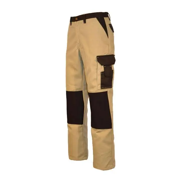 EIKO Bundhose Cordura-Knie Farbe: beige / schwarz abgesetzt Grösse: 48 4955_39_48