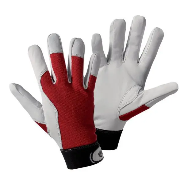 L+D GRIFFY-Montagehandschuhe aus Ziegen-Nappaleder roter Baumwolle -Interlock-Handrücken SB Label Grösse: 10 VE: 200 Paa...