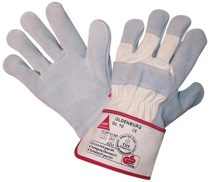 Hase Safety OLDENBURG 5-Fg.-Schutzshandschuhe aus Spantikleder Grösse: 8 VE: 12 Paar 212100-8