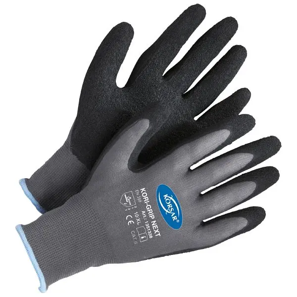 Korsar Kori-Grip grau-schwarz Grösse 9 VE: 12 Paar 1351338009