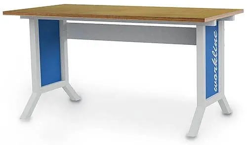 Bedrunka+Hirth Workline-Arbeitstisch höhenverstellbar mit Klemmfeststellung 1500x750x735-1100 mm 07.75.15A