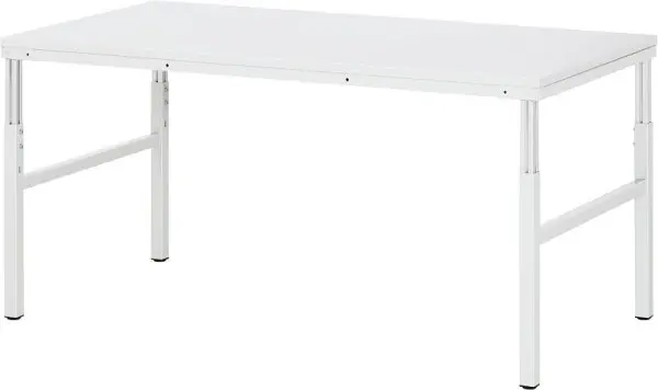 RAU Basistisch (Arbeitsplatzsystem Serie E ) Arbeitsplatte mit Melaminharzbeschichtung 1800x650-1000x900 mm E-B-AT-1800-90...