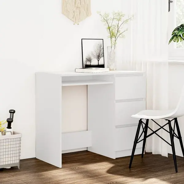 vidaXL Schreibtisch Weiß 90x45x76 cm Holzwerkstoff 801373